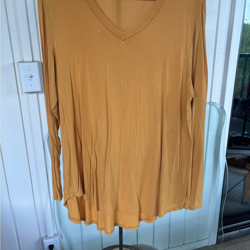 Philosophy Mustard V-Neck Tunic